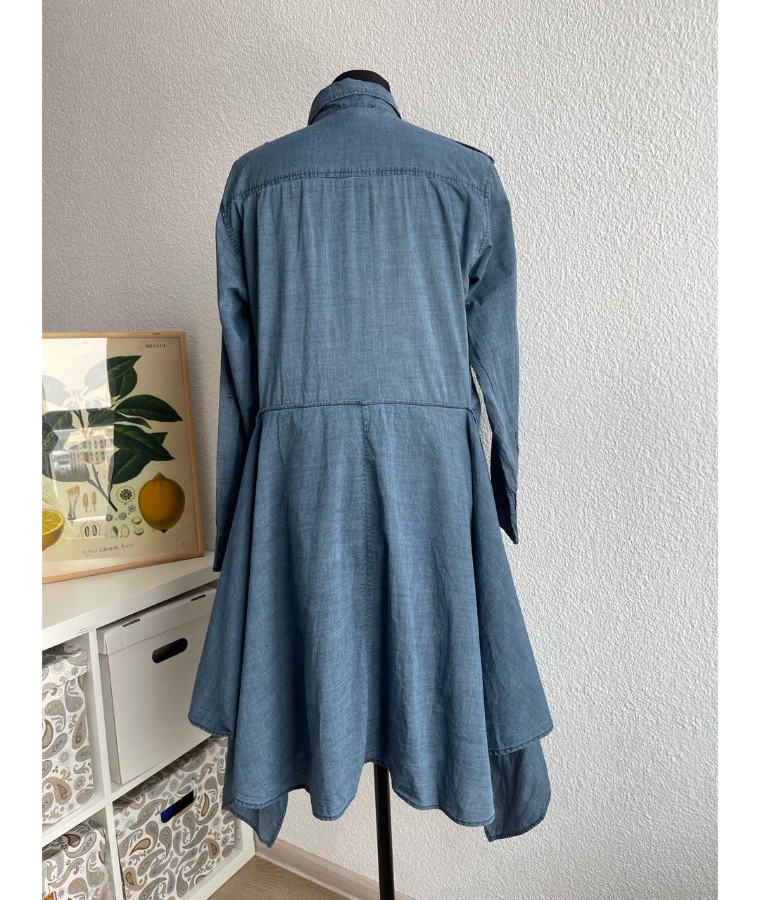 ISABEL MARANT ETOILE Голубое вискозное повседневное платье, фото 2