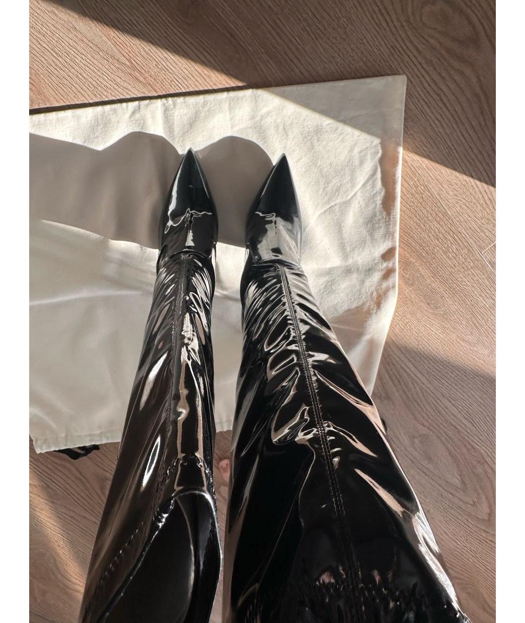 LE SILLA Черные сапоги из лакированной кожи, фото 4