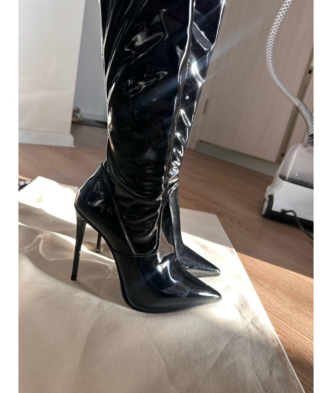 LE SILLA Черные сапоги из лакированной кожи, фото 2