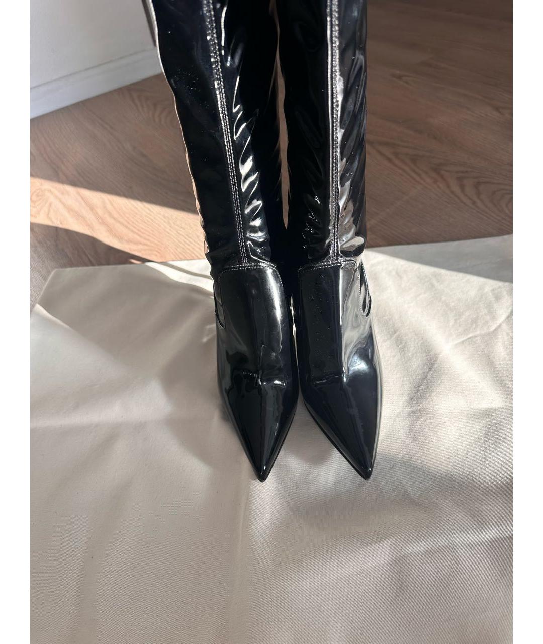 LE SILLA Черные сапоги из лакированной кожи, фото 3