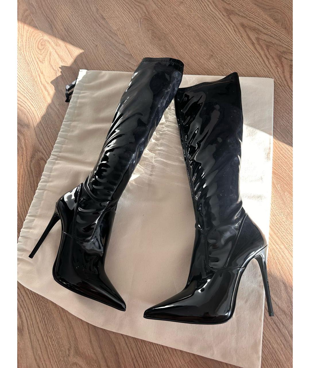 LE SILLA Черные сапоги из лакированной кожи, фото 9