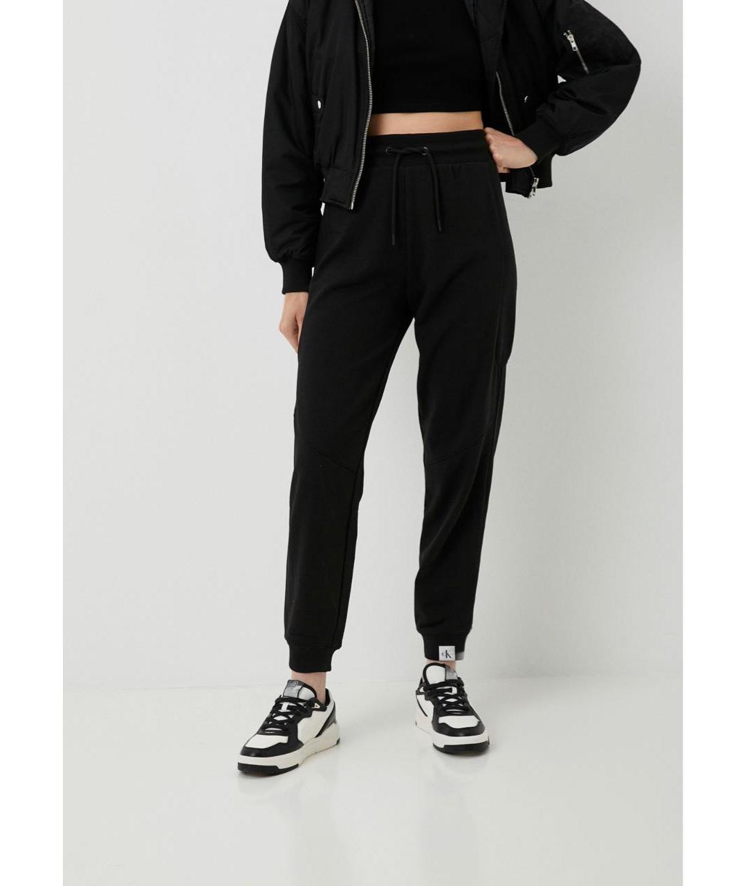 CALVIN KLEIN Черные хлопковые спортивные брюки и шорты, фото 2