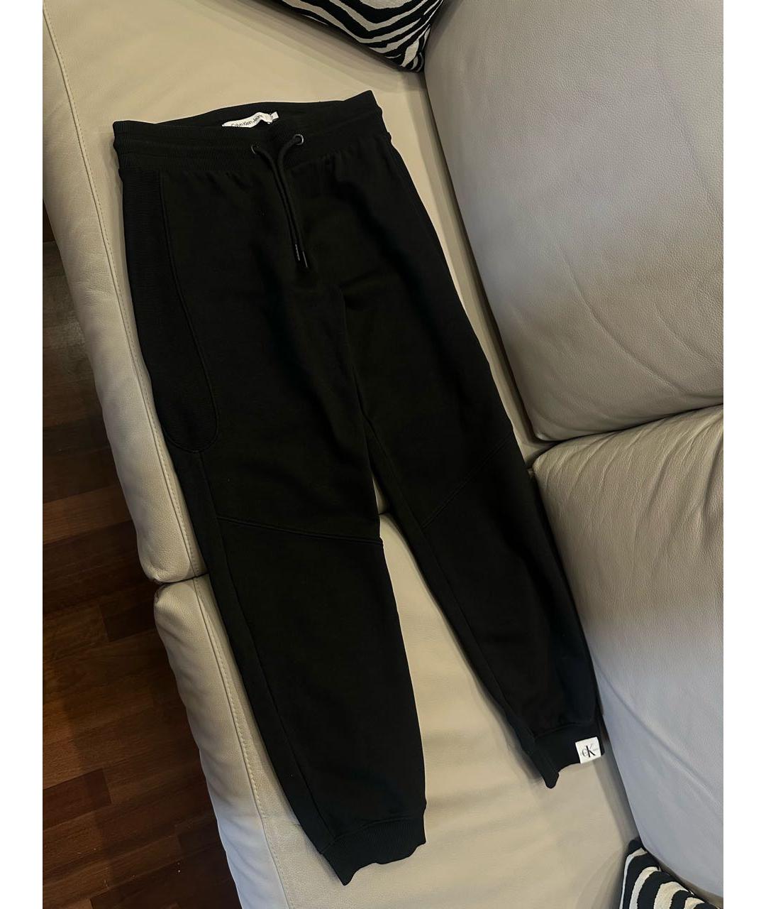 CALVIN KLEIN Черные хлопковые спортивные брюки и шорты, фото 8