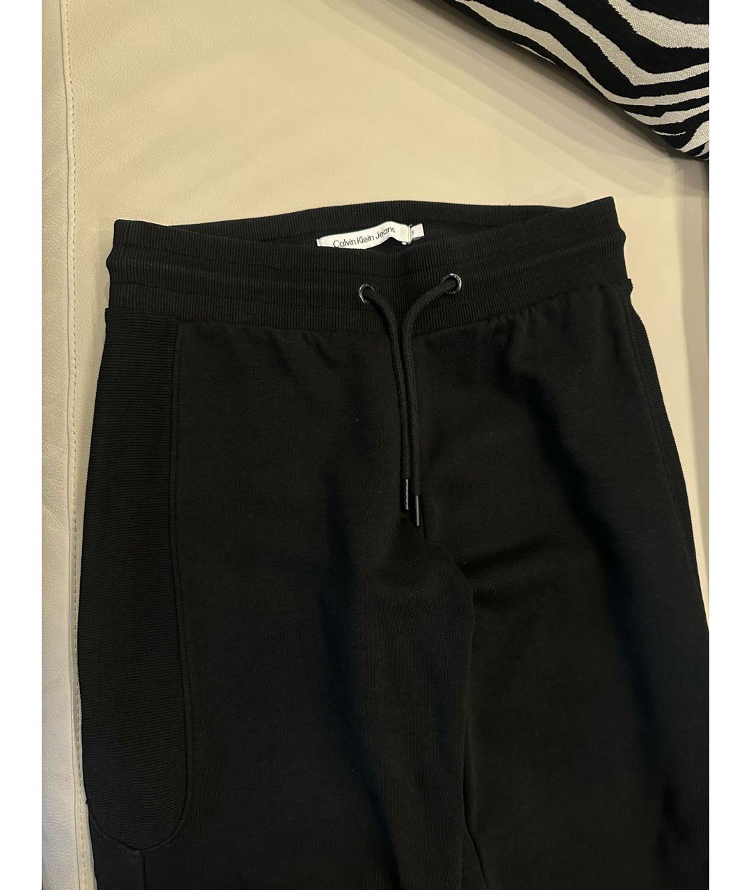 CALVIN KLEIN Черные хлопковые спортивные брюки и шорты, фото 4