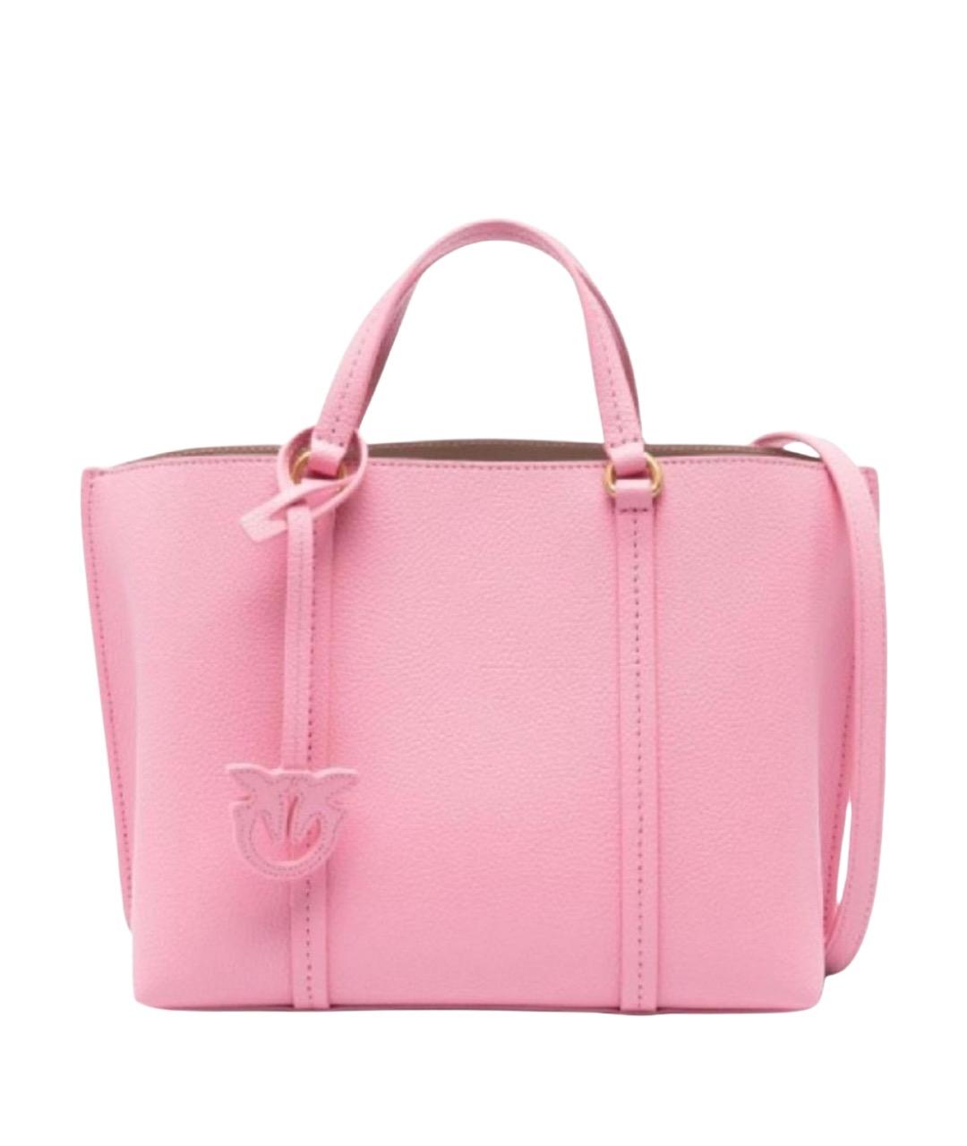 PINKO Розовая кожаная сумка тоут, фото 1