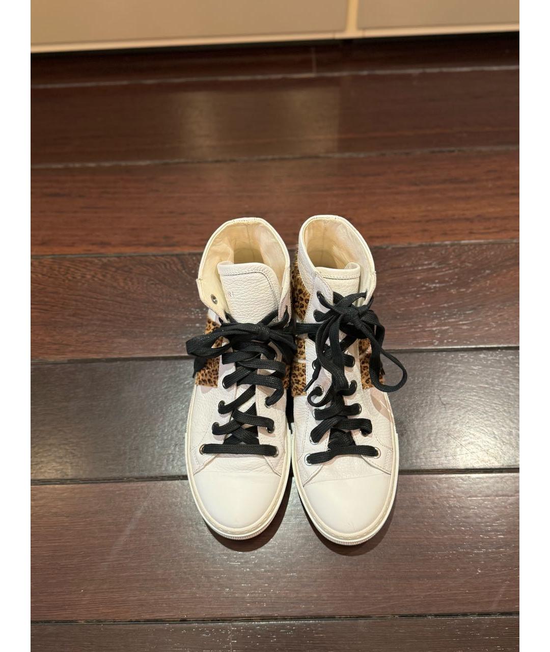 AMIRI Белые кожаные кеды, фото 3