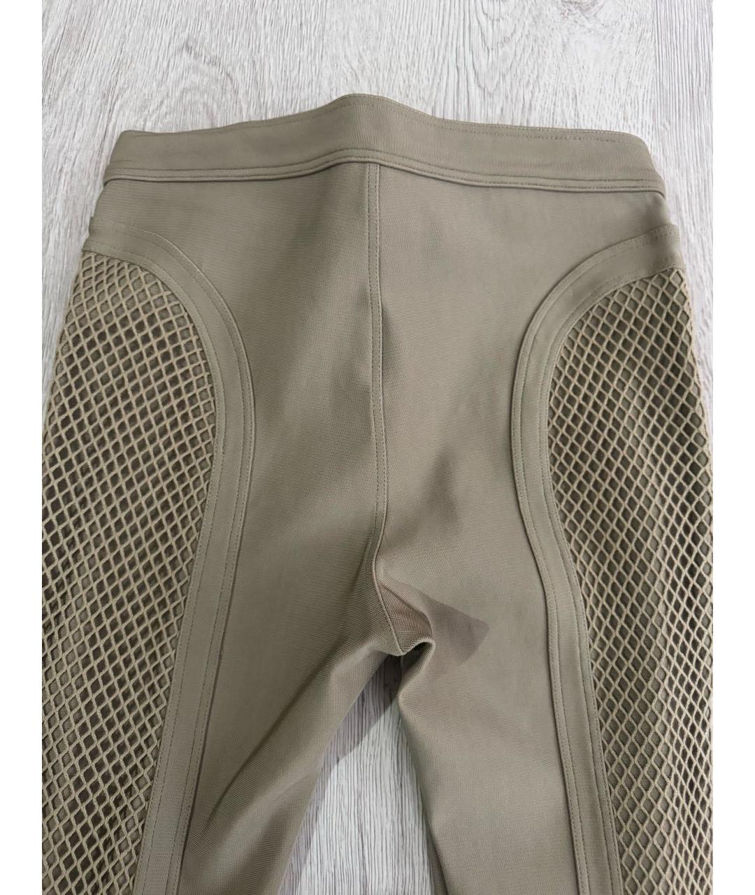 BURBERRY Бежевые вискозные леггинсы и велосипедки, фото 7