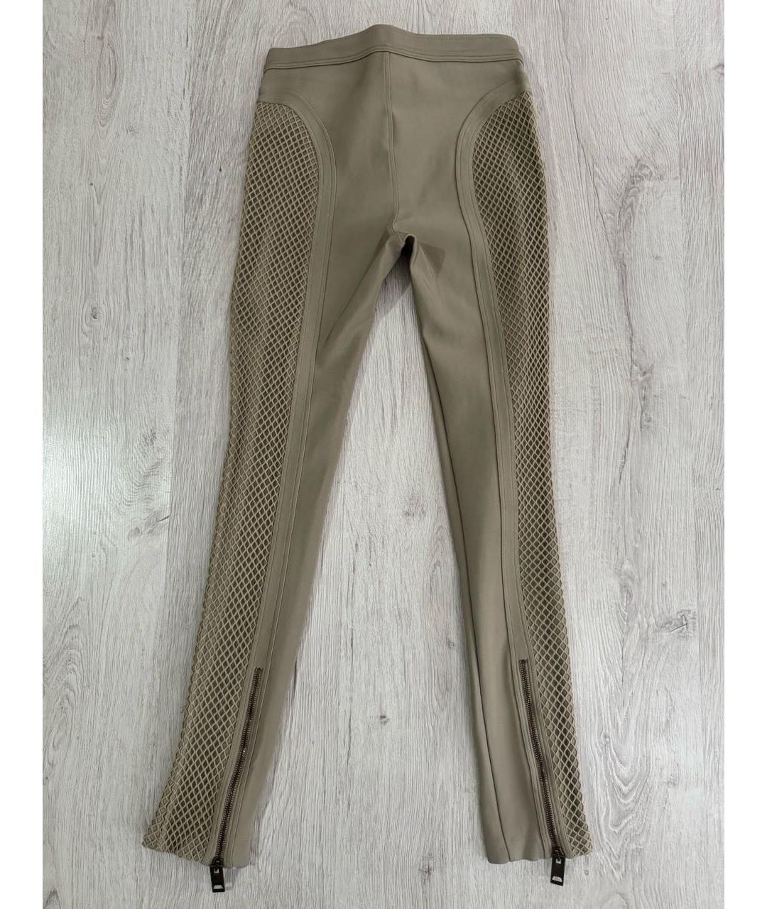 BURBERRY Бежевые вискозные леггинсы и велосипедки, фото 2