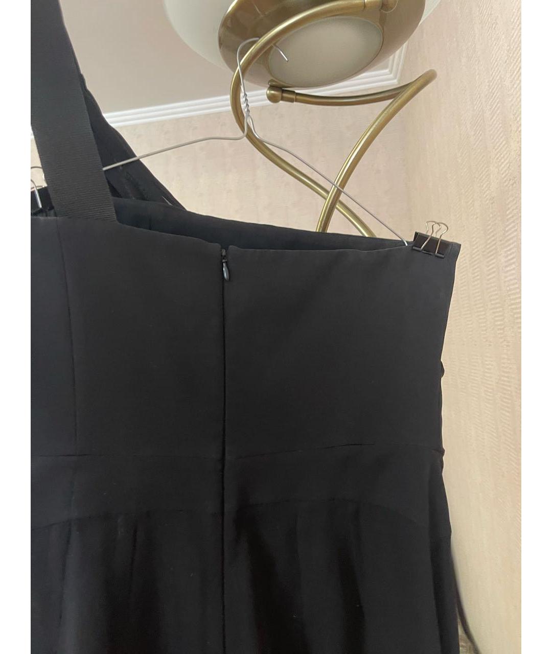 EMPORIO ARMANI Черное шифоновое коктейльное платье, фото 3