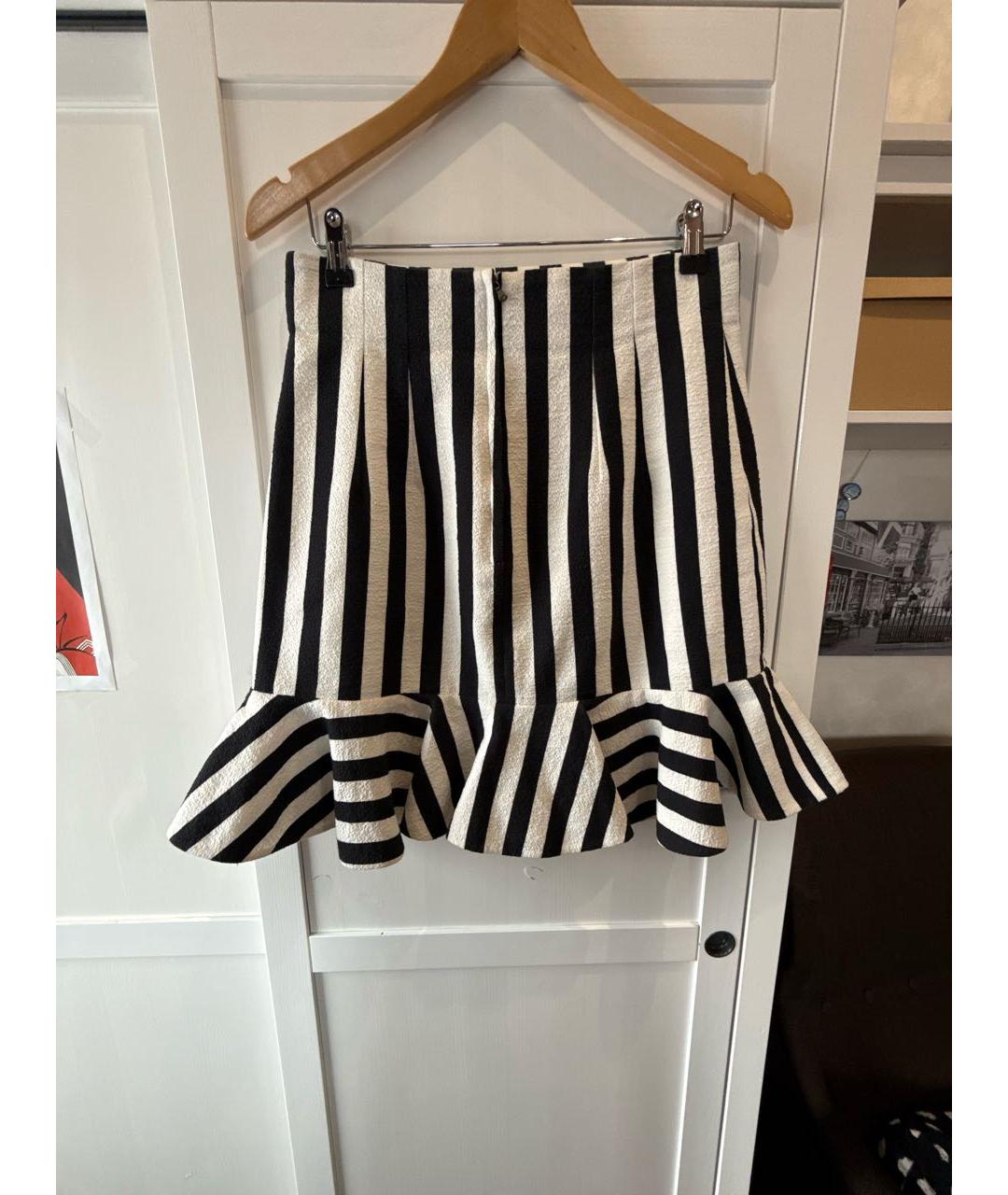 DOLCE&GABBANA Черная хлопко-эластановая юбка мини, фото 2