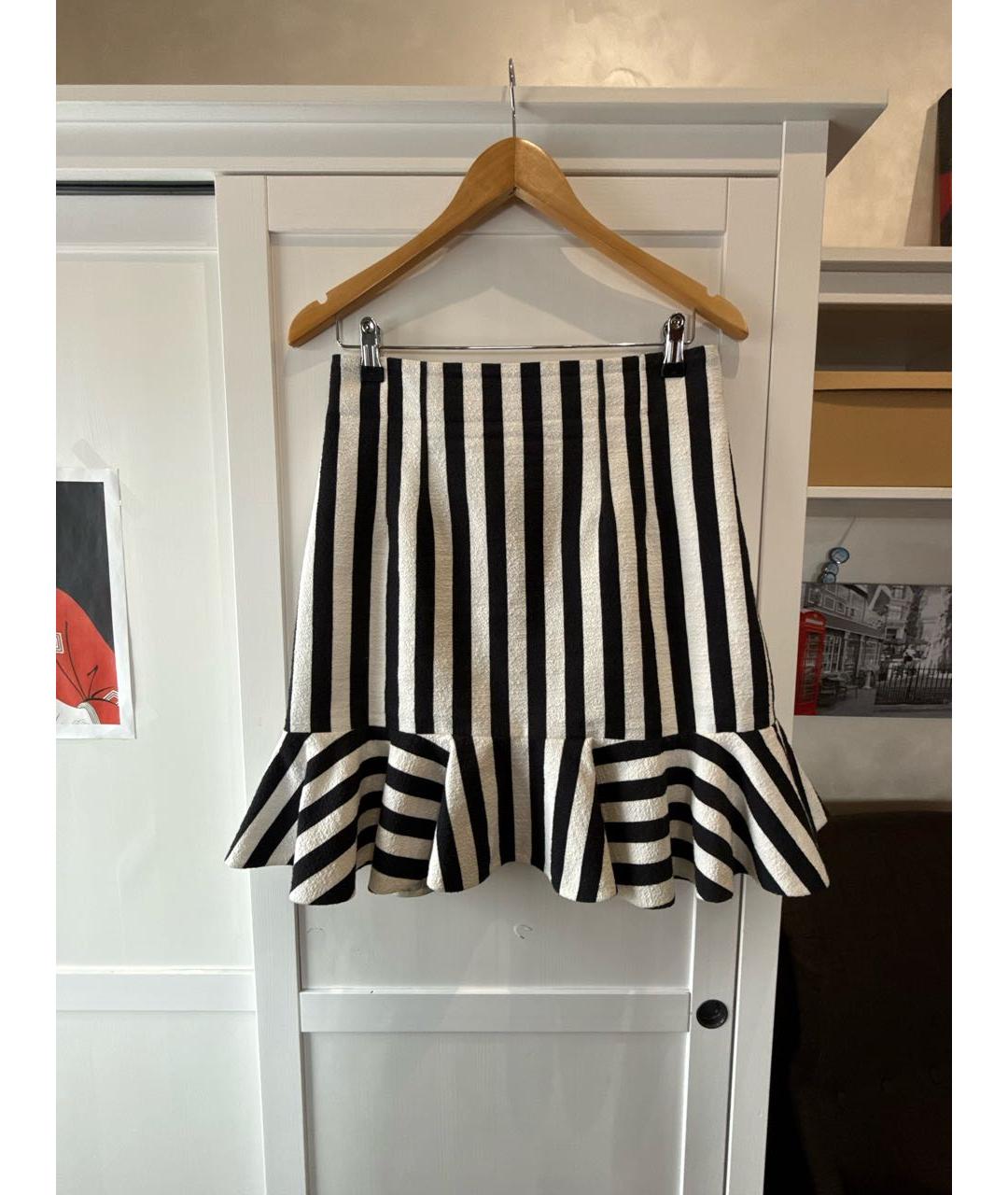 DOLCE&GABBANA Черная хлопко-эластановая юбка мини, фото 7