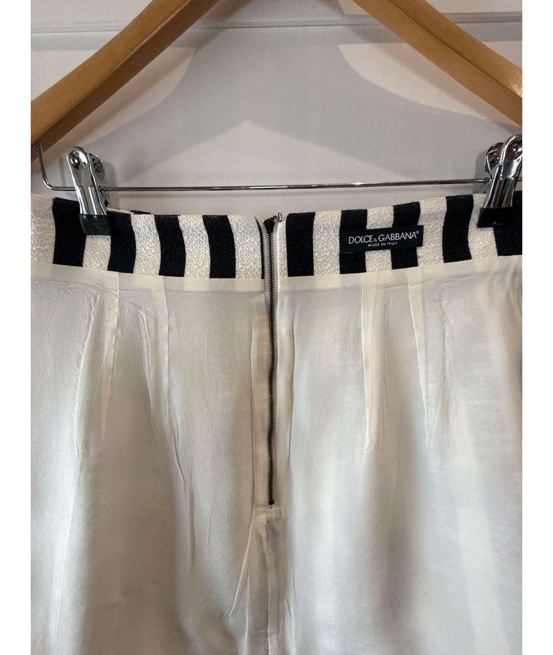 DOLCE&GABBANA Черная хлопко-эластановая юбка мини, фото 3