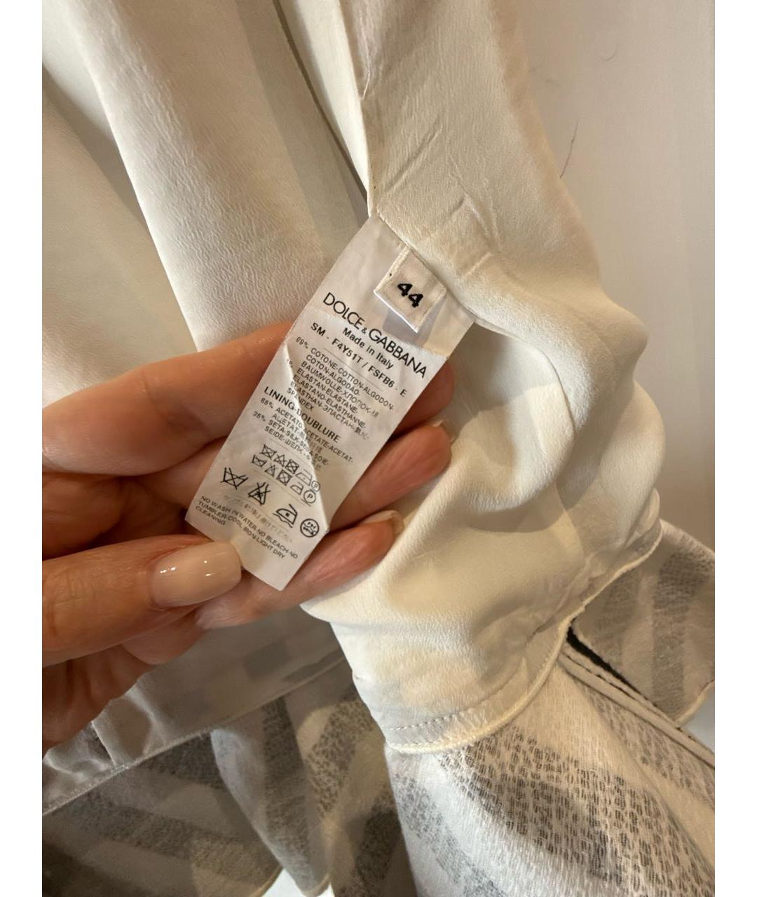 DOLCE&GABBANA Черная хлопко-эластановая юбка мини, фото 5