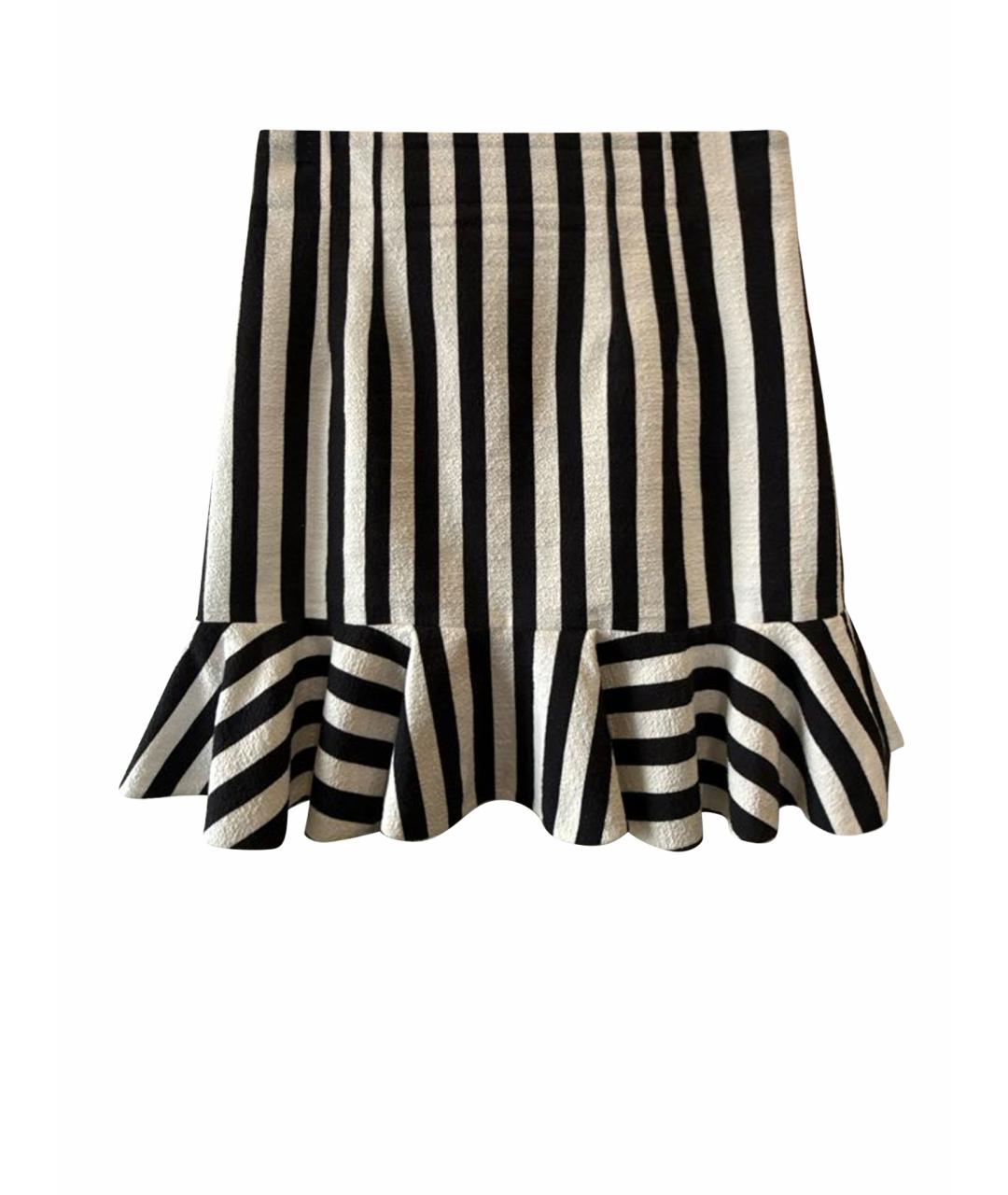 DOLCE&GABBANA Черная хлопко-эластановая юбка мини, фото 1