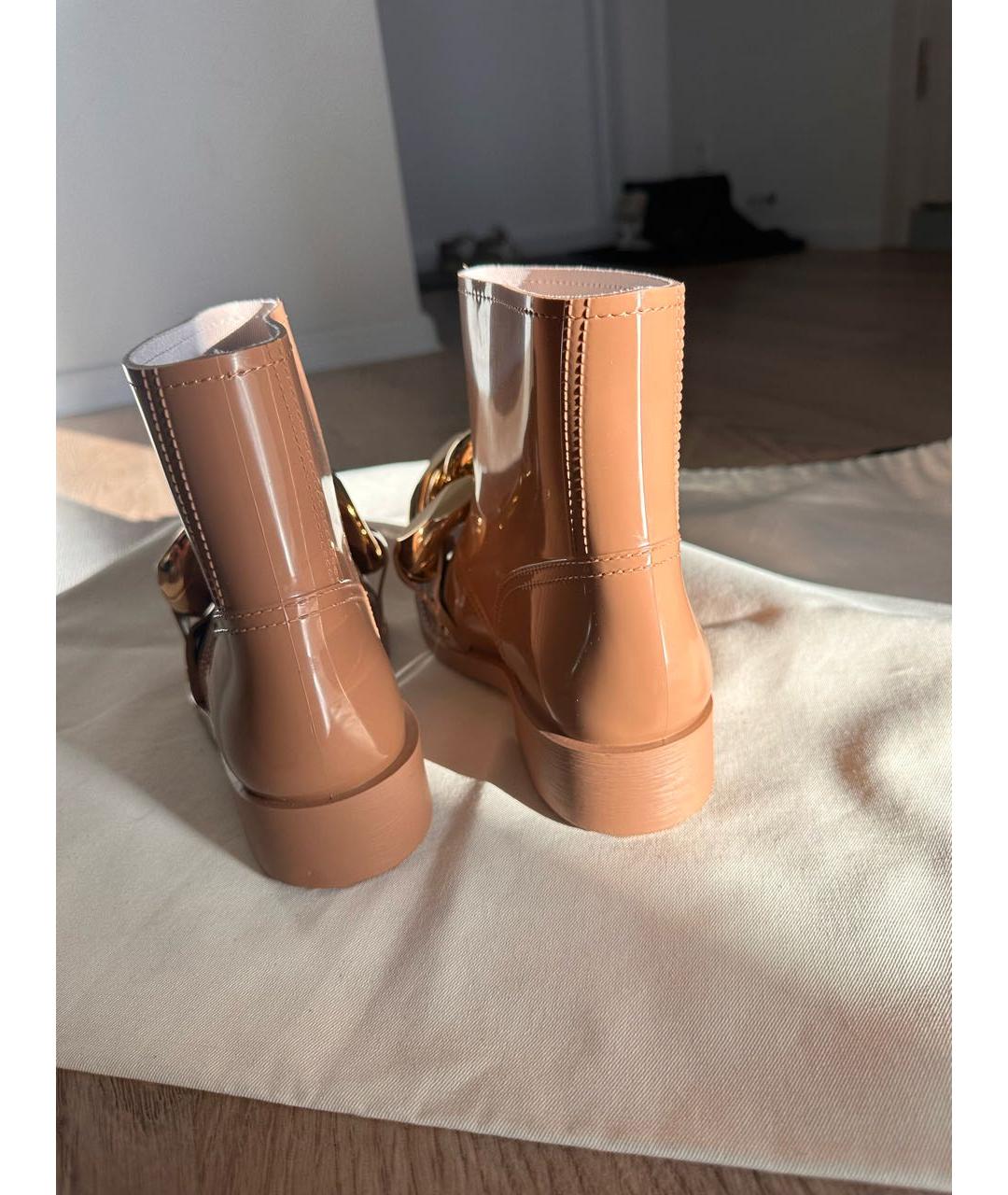 J.W.ANDERSON Бежевые резиновые полусапоги, фото 4