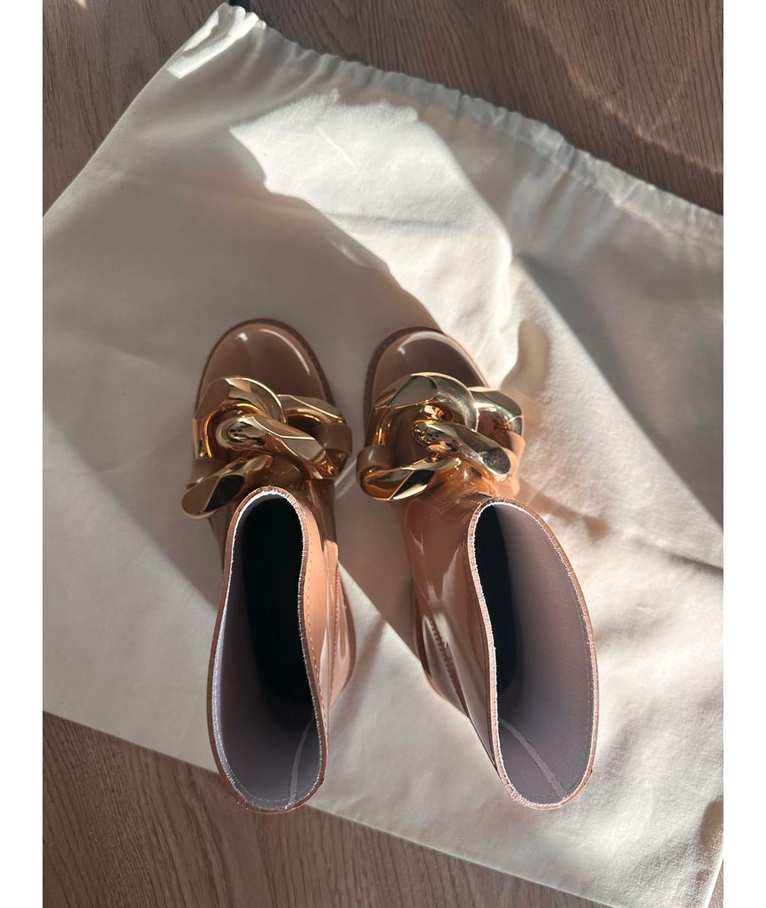 J.W.ANDERSON Бежевые резиновые полусапоги, фото 3