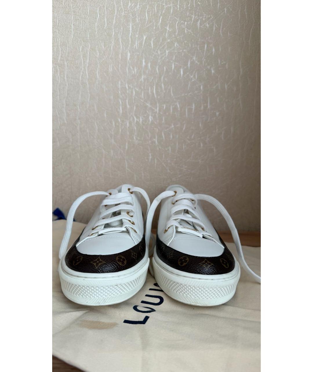 LOUIS VUITTON Белые кожаные кеды, фото 2