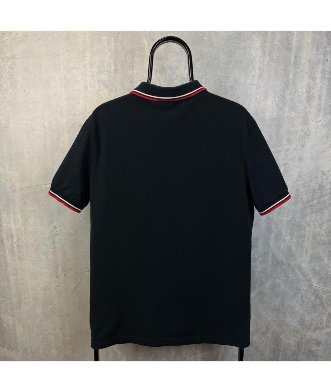 PRADA Черное хлопковое поло с коротким рукавом, фото 8