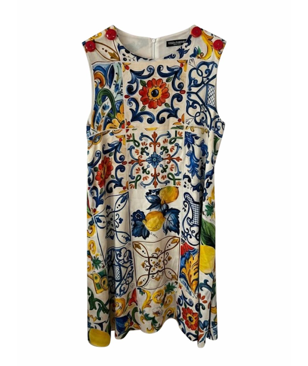 DOLCE&GABBANA Мульти шелковый сарафан, фото 1