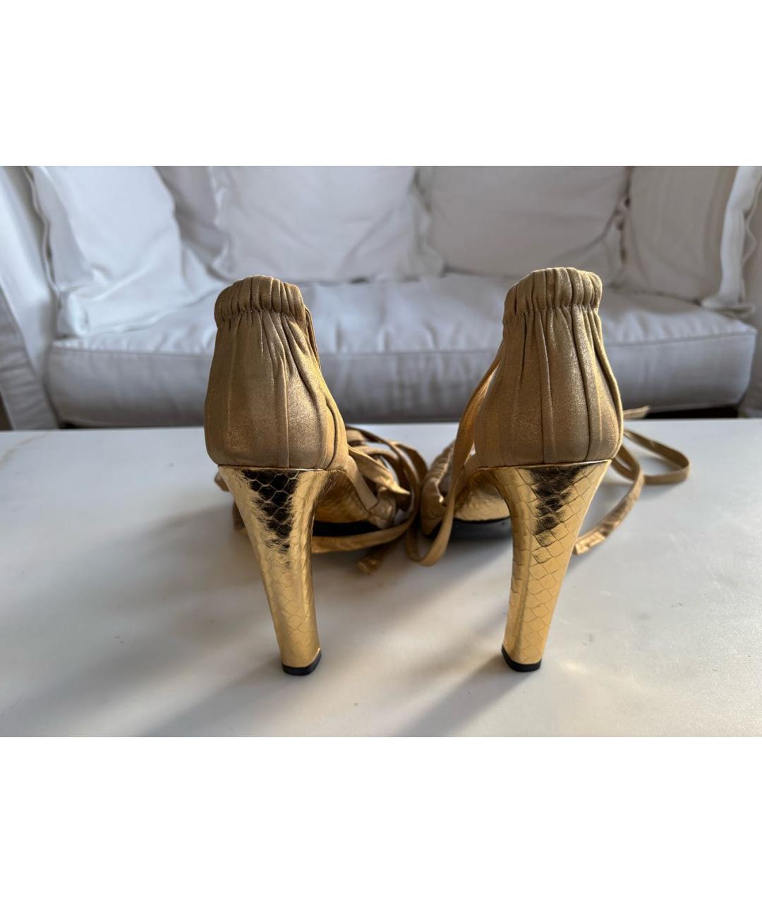 GUCCI Бежевые кожаные туфли, фото 4