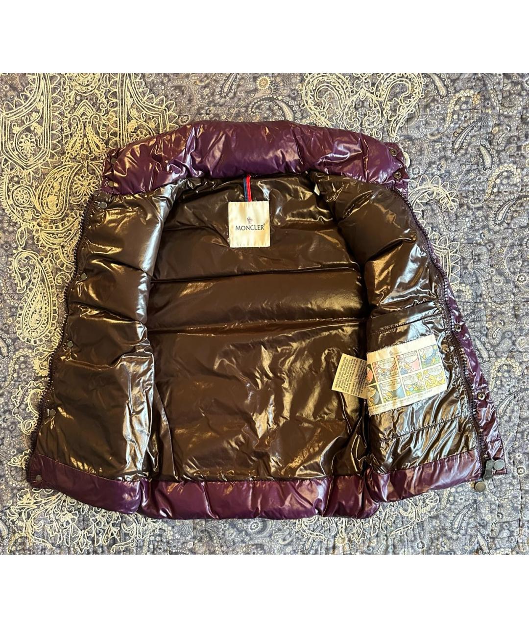 MONCLER Фиолетовый полиамидовый жилет, фото 3