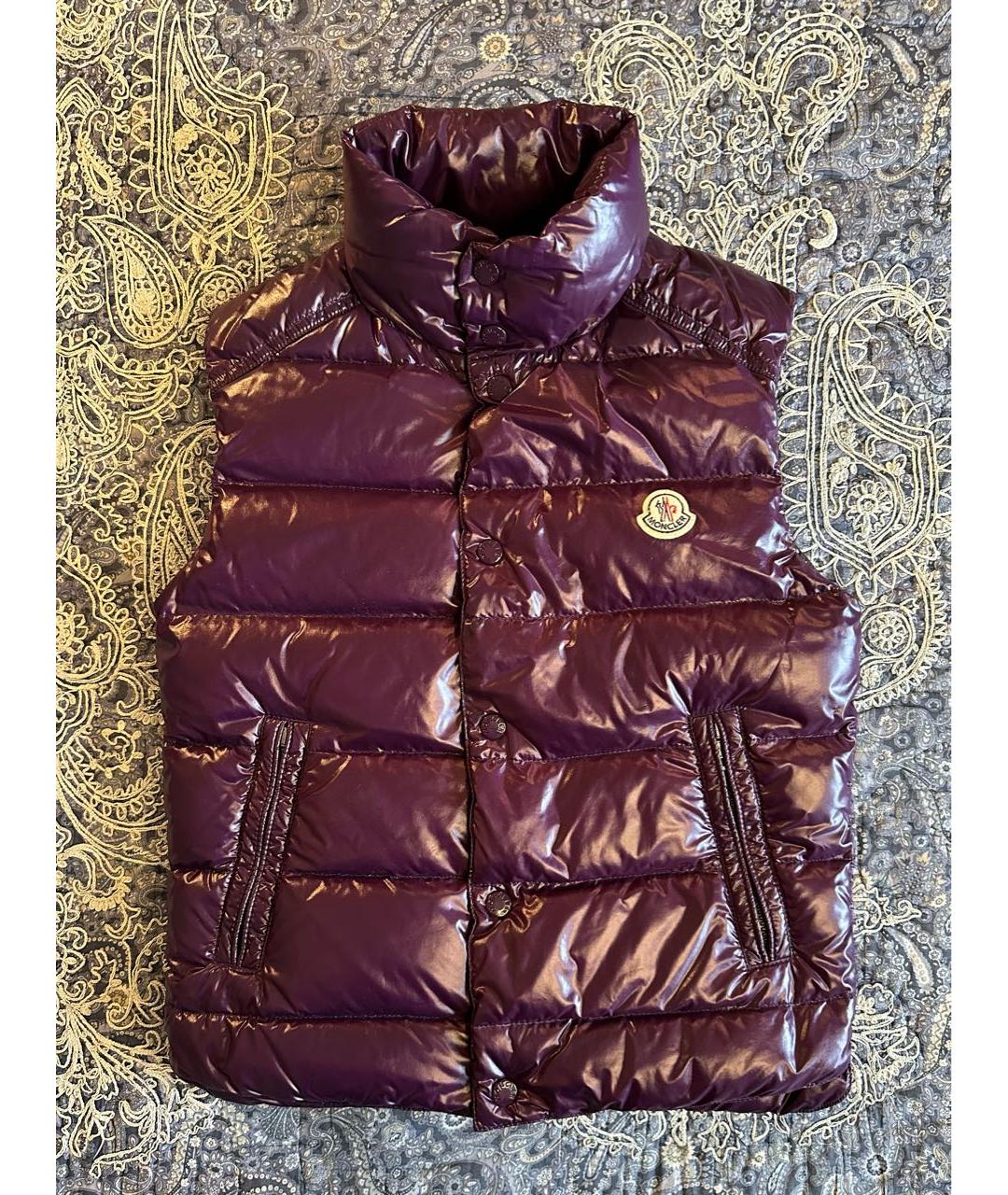 MONCLER Фиолетовый полиамидовый жилет, фото 9