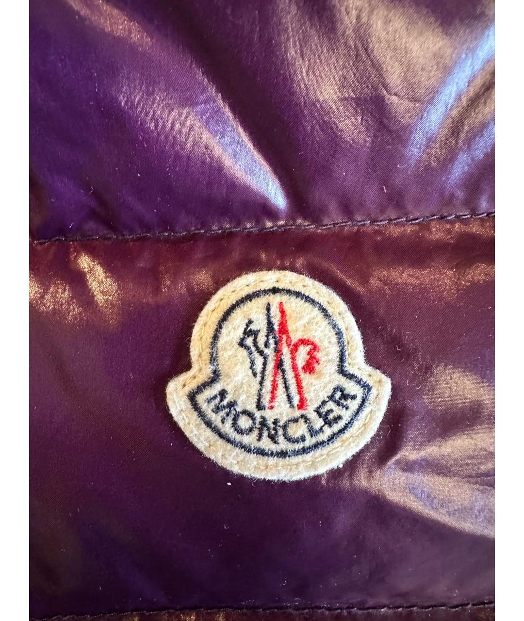 MONCLER Фиолетовый полиамидовый жилет, фото 4