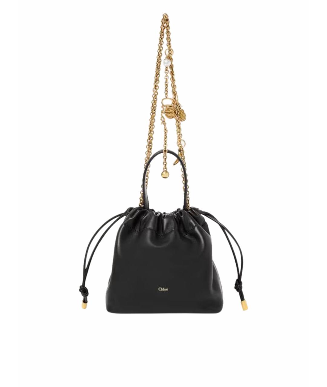 CHLOE Черная кожаная сумка через плечо, фото 1