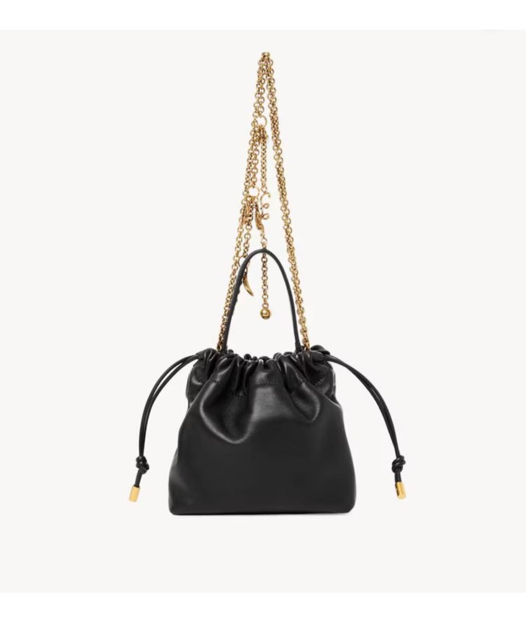 CHLOE Черная кожаная сумка через плечо, фото 4