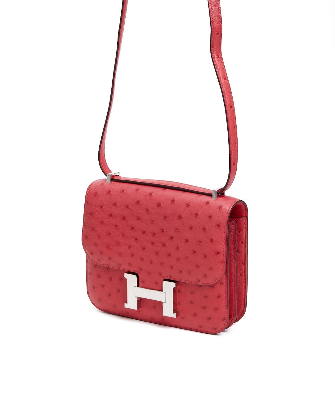 HERMES Розовая кожаная сумка через плечо, фото 2