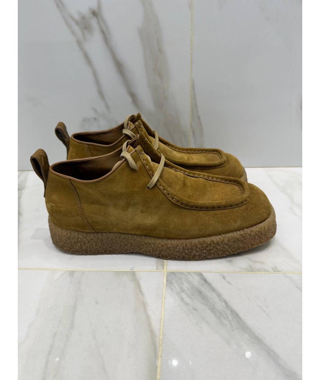 BOTTEGA VENETA Коричневые замшевые высокие ботинки, фото 8