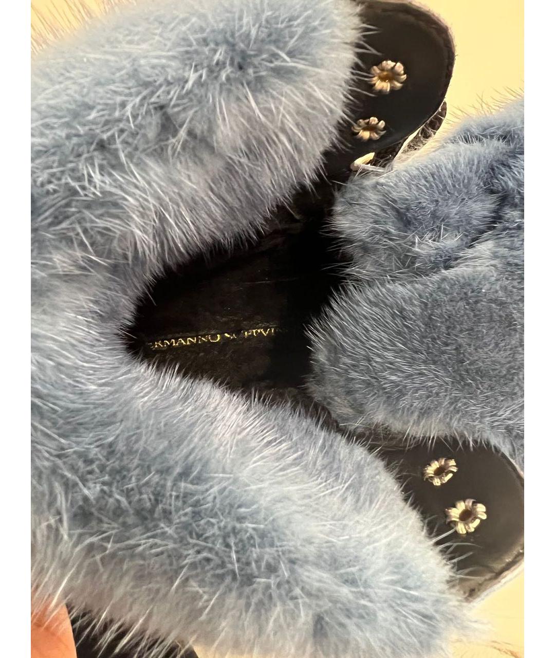 ERMANNO SCERVINO Синие замшевые ботинки, фото 7