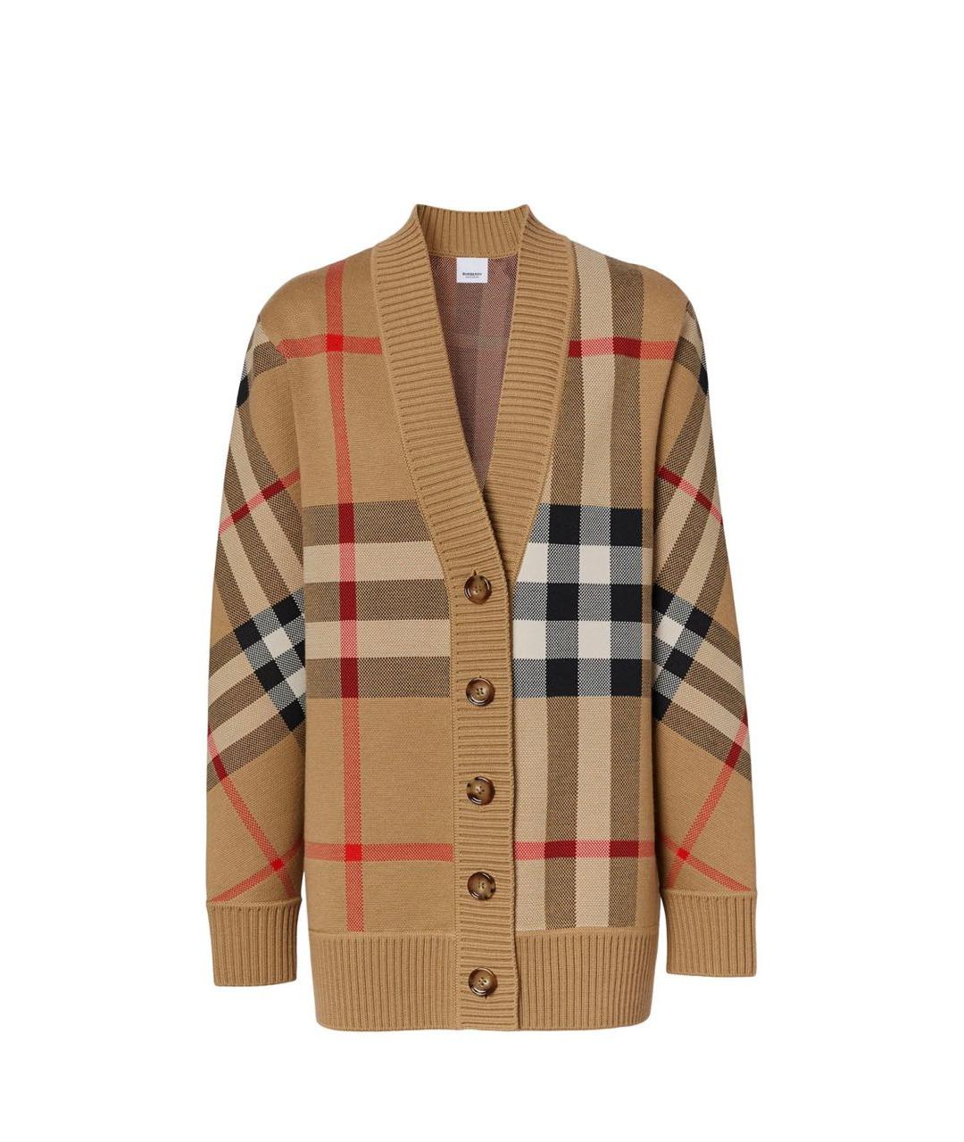 BURBERRY Бежевый шерстяной кардиган, фото 7