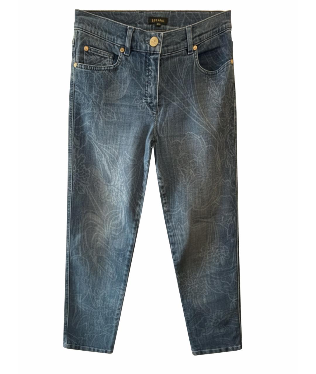 ESCADA Голубые хлопко-эластановые джинсы слим, фото 1