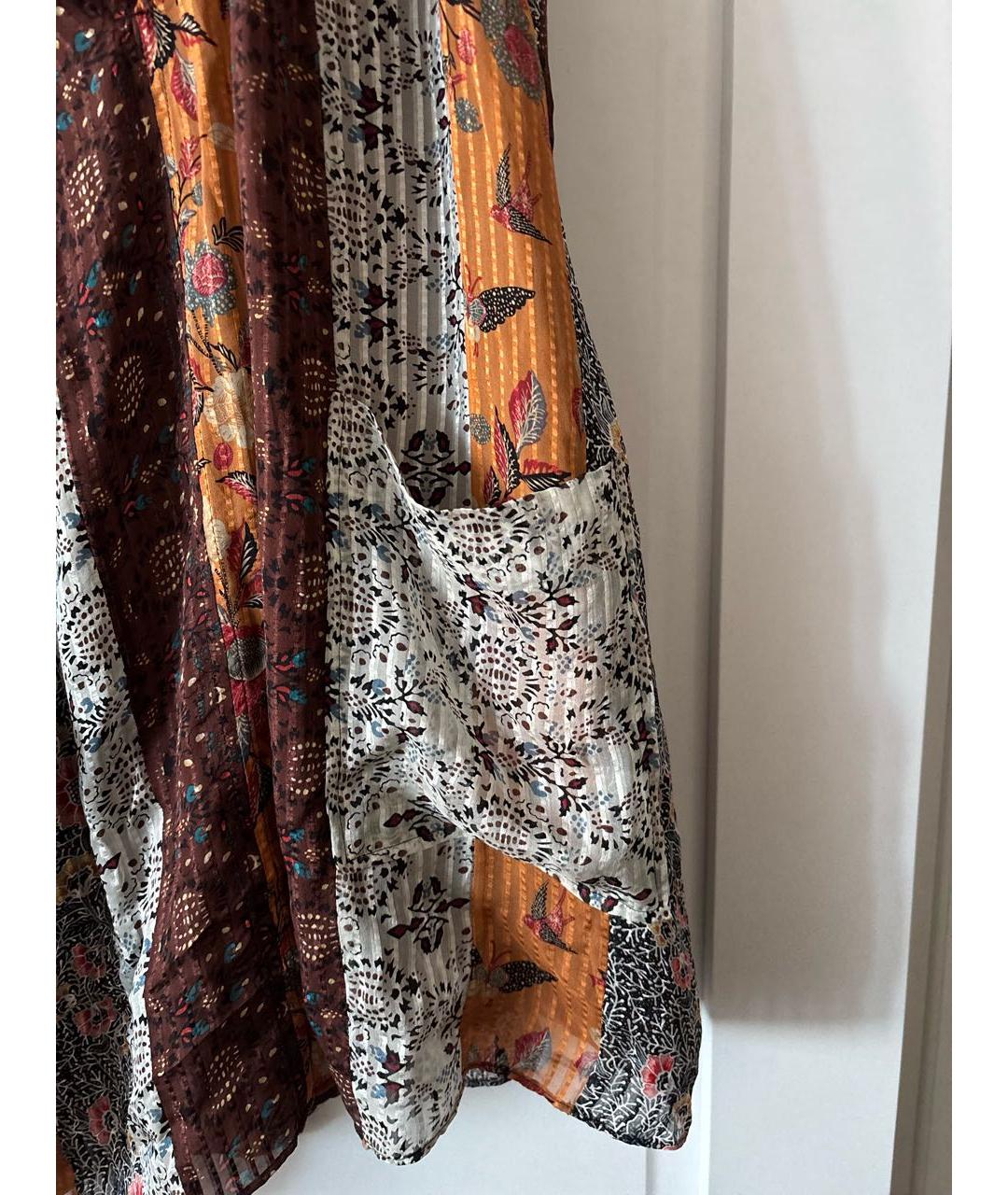 ISABEL MARANT Коричневая шелковая туника, фото 4