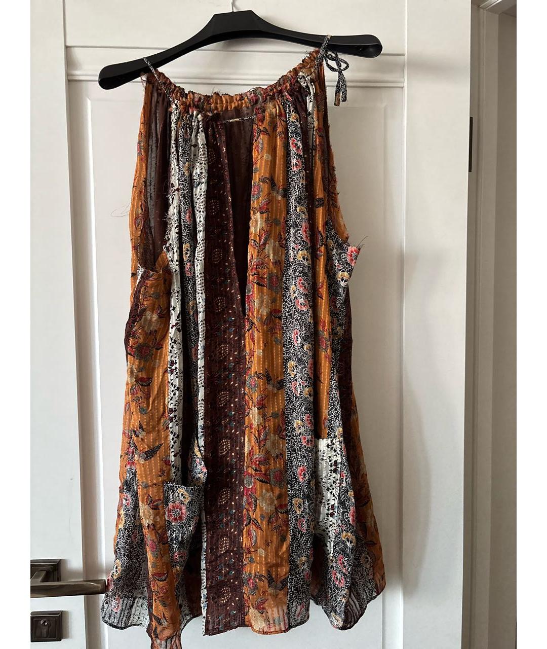 ISABEL MARANT Коричневая шелковая туника, фото 6