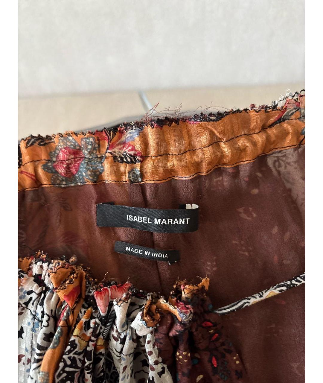ISABEL MARANT Коричневая шелковая туника, фото 3