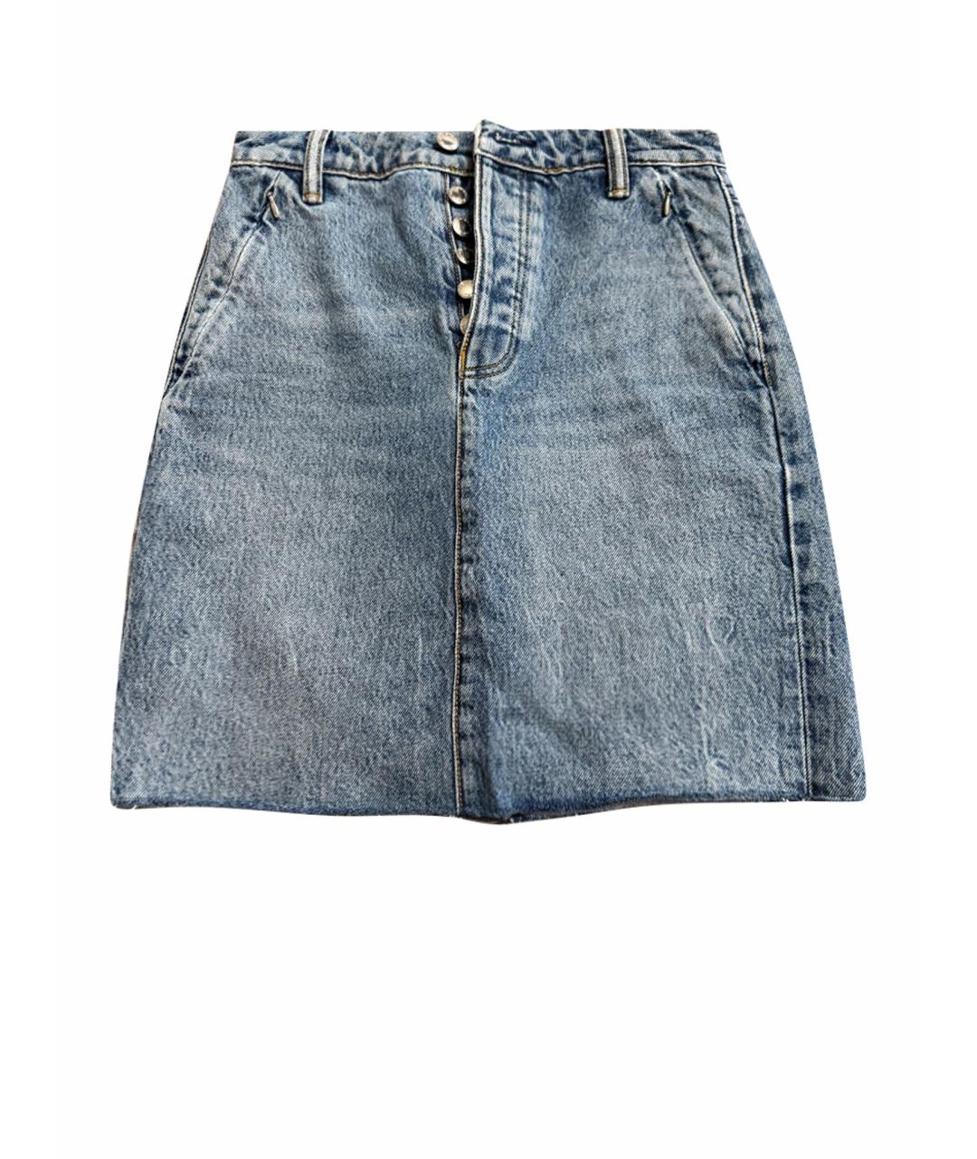 ALEXANDER WANG Синяя хлопковая юбка мини, фото 1