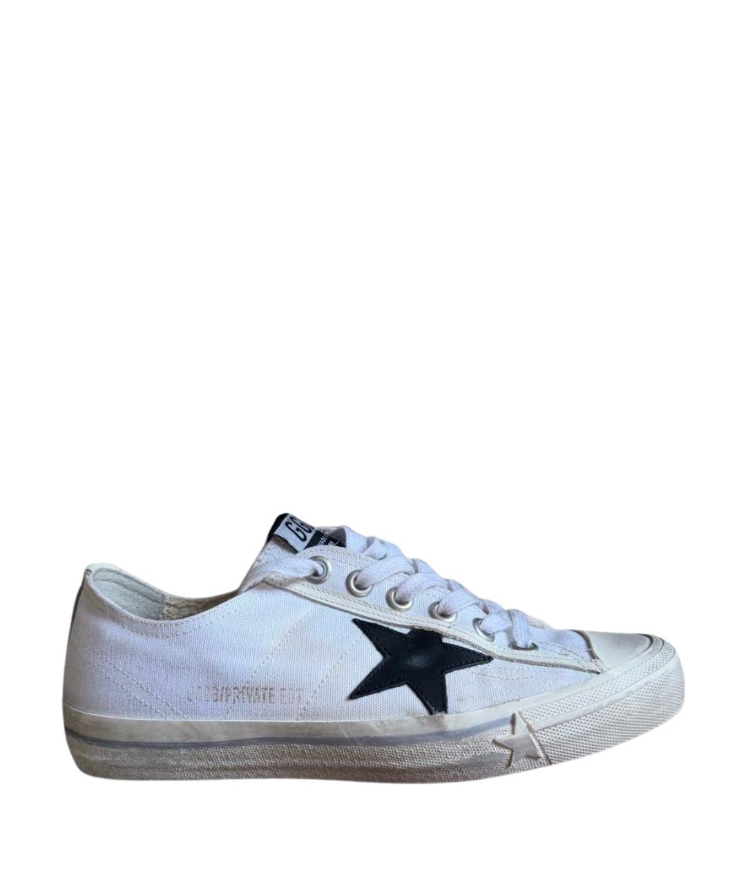 GOLDEN GOOSE DELUXE BRAND Белые текстильные кеды, фото 1