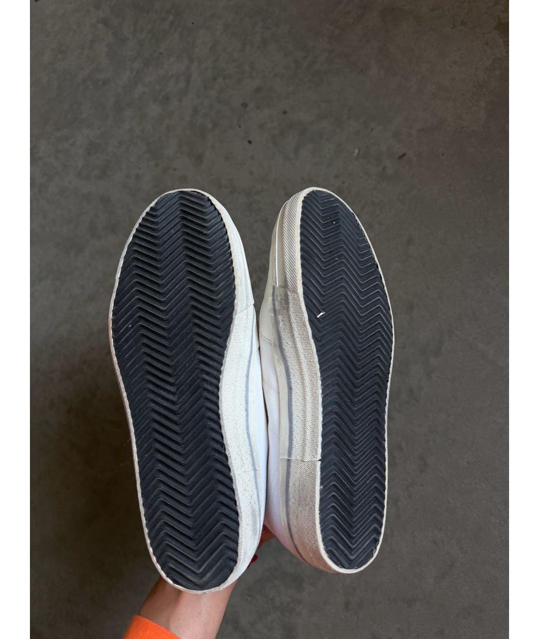 GOLDEN GOOSE DELUXE BRAND Белые текстильные кеды, фото 4