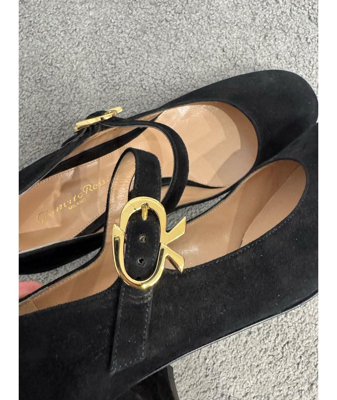 GIANVITO ROSSI Черные замшевые туфли, фото 6