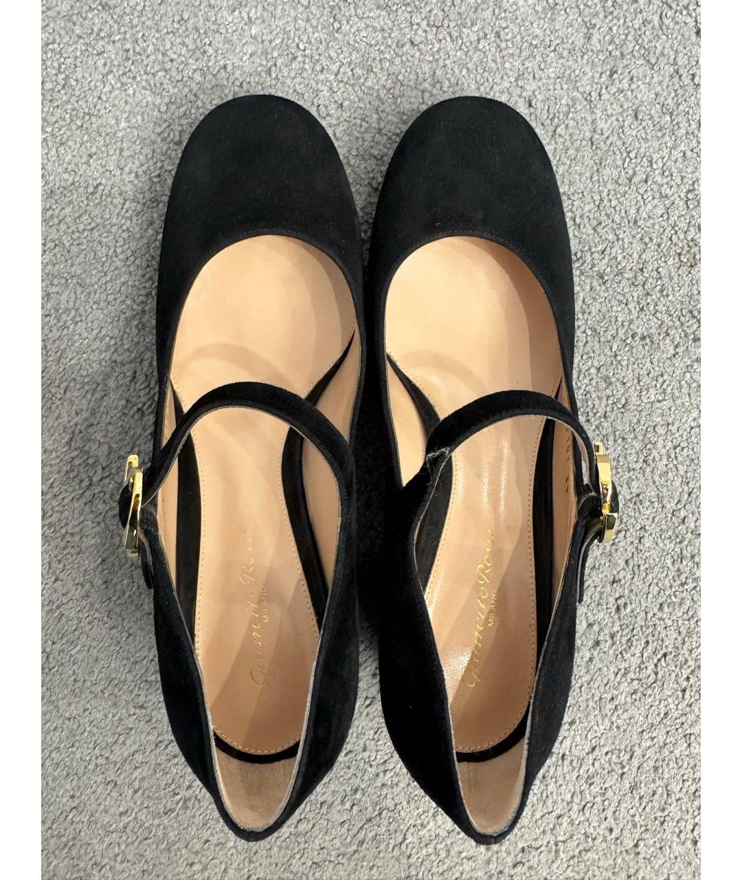GIANVITO ROSSI Черные замшевые туфли, фото 5