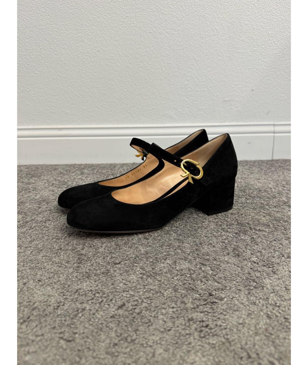 GIANVITO ROSSI Черные замшевые туфли, фото 2