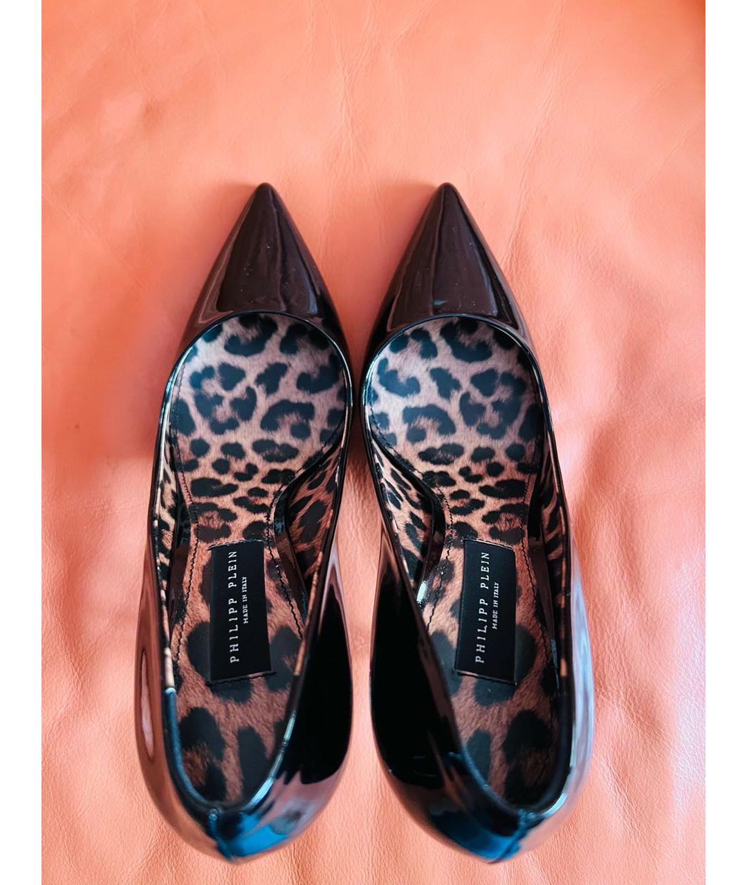 PHILIPP PLEIN Черные туфли из лакированной кожи, фото 3