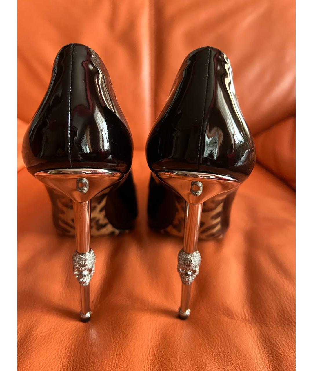 PHILIPP PLEIN Черные туфли из лакированной кожи, фото 4