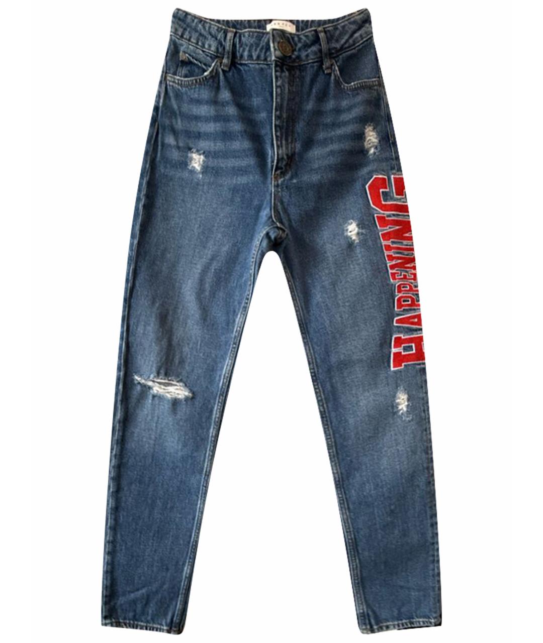 SANDRO Синие хлопковые джинсы слим, фото 1