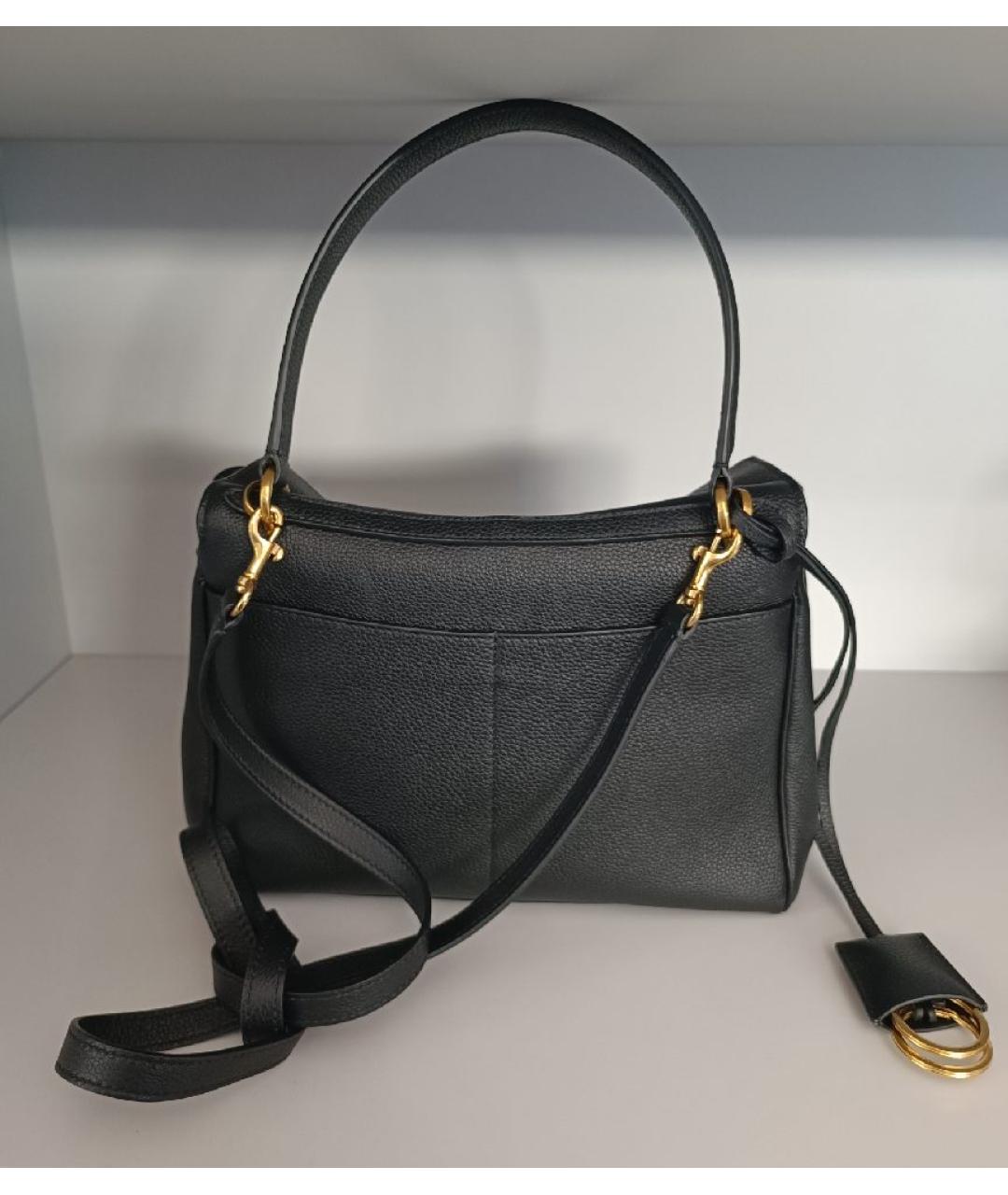 BALENCIAGA Черная кожаная сумка через плечо, фото 3