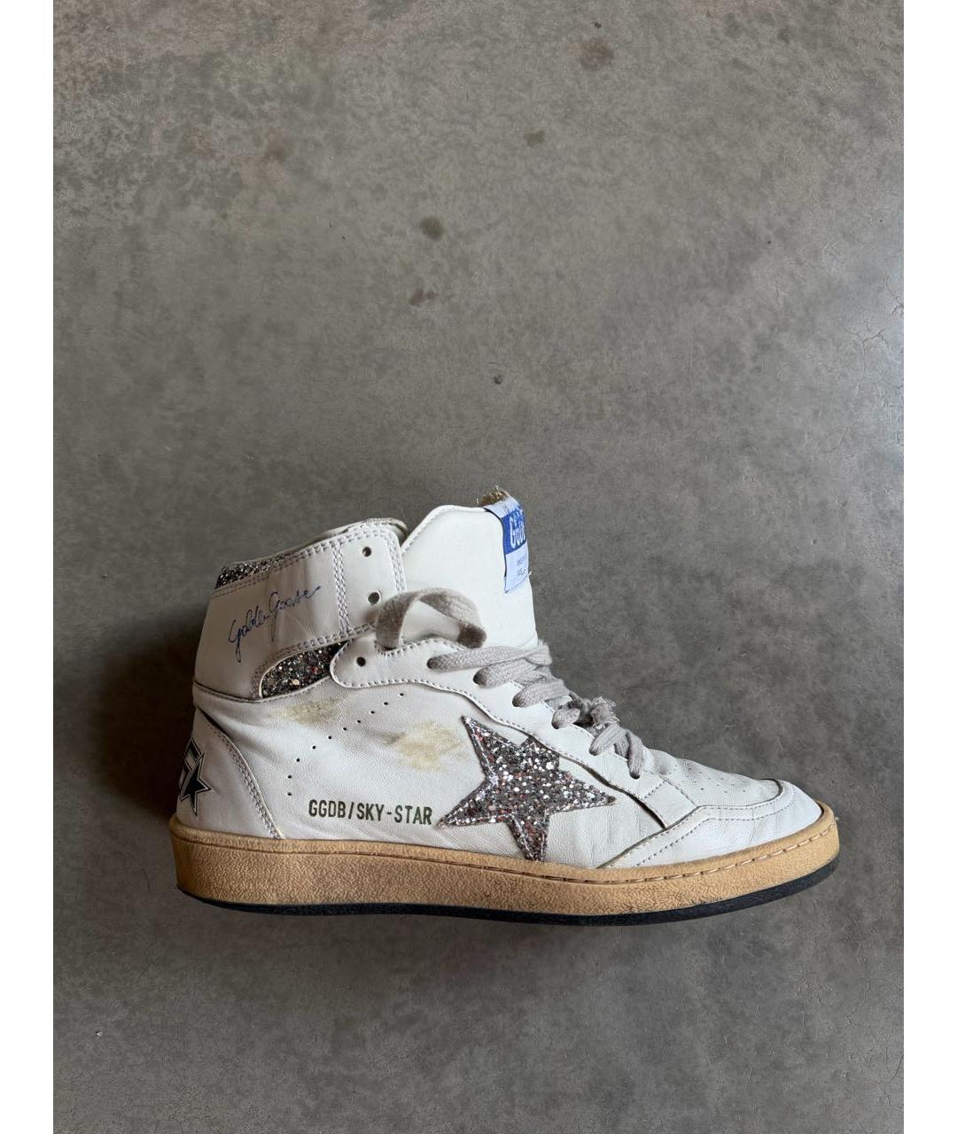 GOLDEN GOOSE DELUXE BRAND Белые кожаные кеды, фото 5