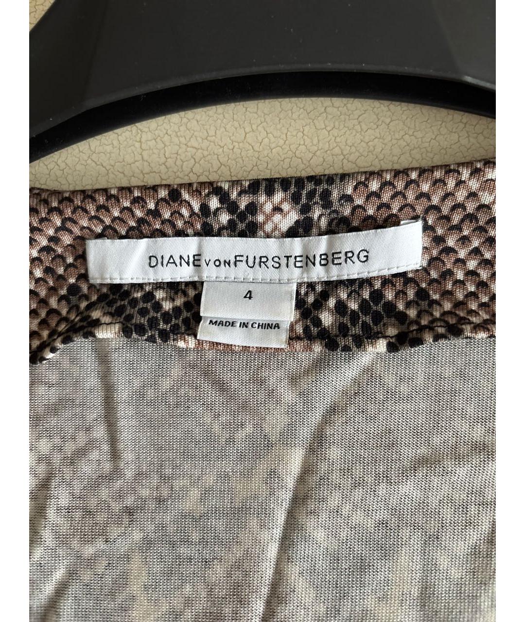 DIANE VON FURSTENBERG Мульти шелковое коктейльное платье, фото 3