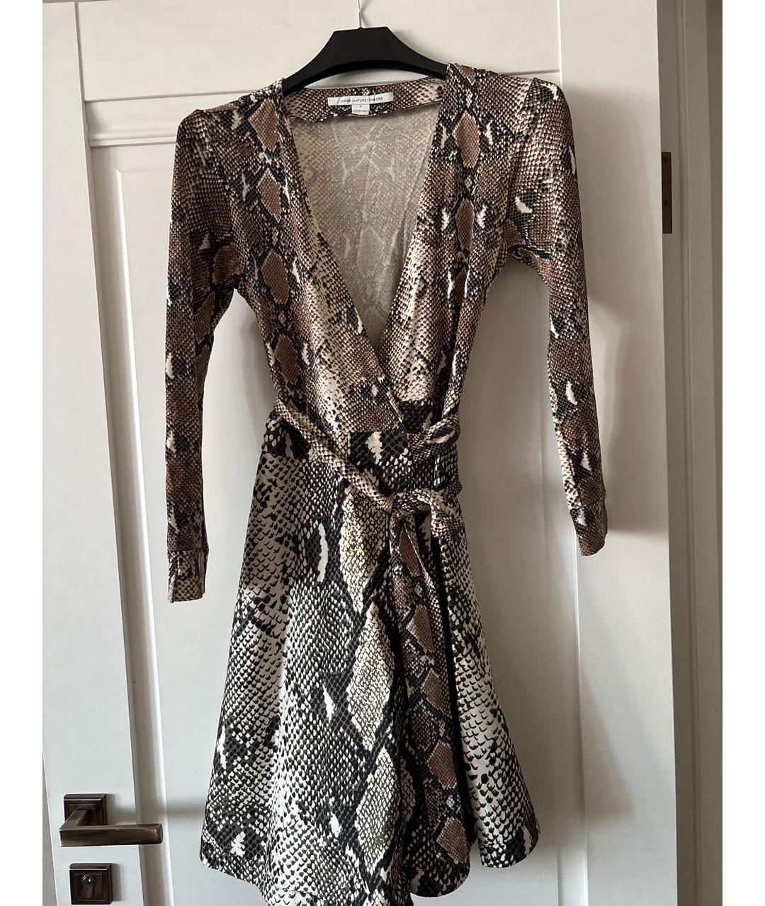 DIANE VON FURSTENBERG Мульти шелковое коктейльное платье, фото 7